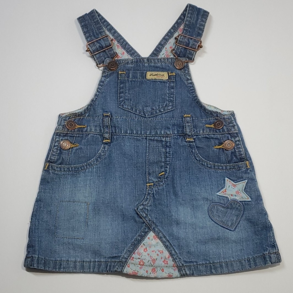 Adorable infant girls denim/jean jumper